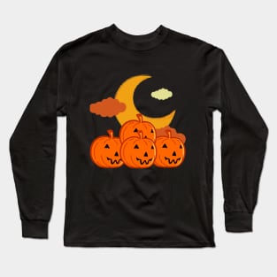 Moon Pumpkin Long Sleeve T-Shirt